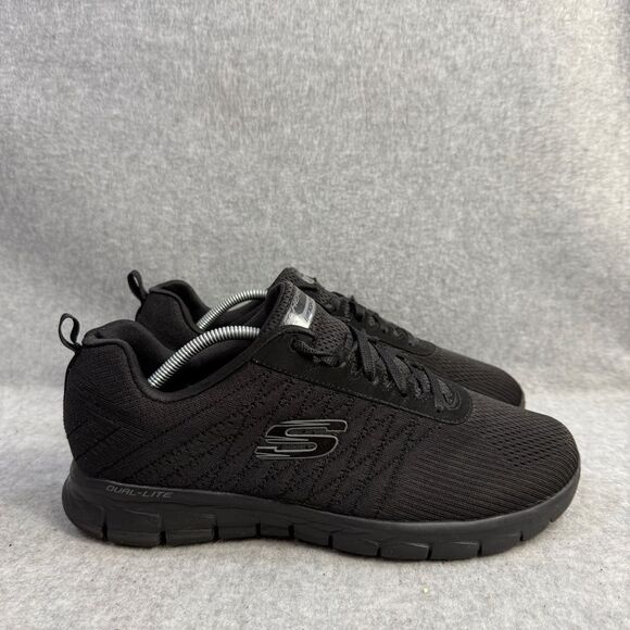 Skechers Shoes Womens Size 9.5 Black Light Weight Memory Foam Walking Sneakers - Picture 4 of 10